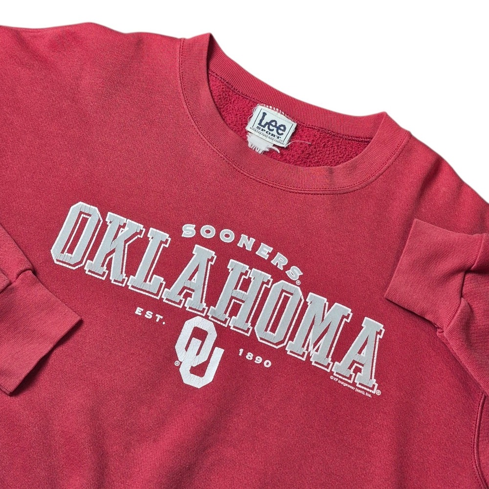 VTG Lee Sport Unisex L Oklahoma Sooners OU Crewneck Sweatshirt 90s